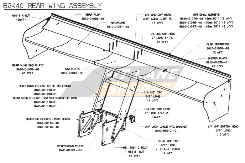 B2K40 REAR WING ASSEMBLY